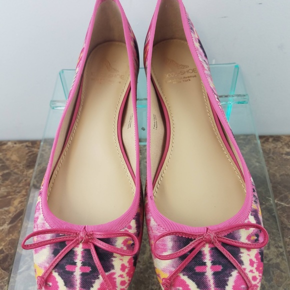 Saks Fifth Avenue Pink Tie Dye Ballet Flats 7.5 - Picture 3 of 8